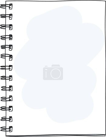Téléchargez les illustrations : "Blank notebook handdrawn cute art vector - en licence libre de droit