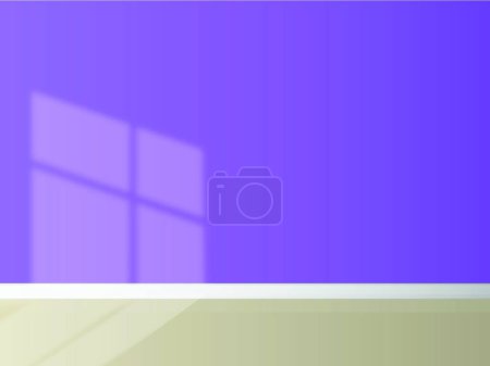 Illustration for "Purple sweet wall an empty background With the shadow of window " - Royalty Free Image