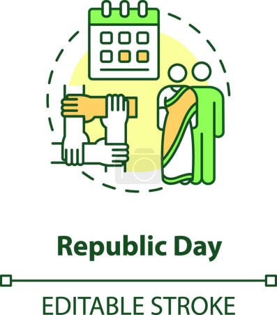 Ilustración de "Republic day concept icon" - Imagen libre de derechos