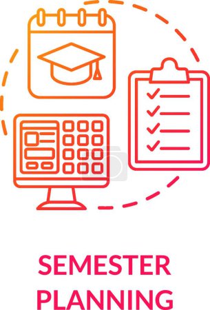 Illustration for "Semester planning concept icon" - Royalty Free Image
