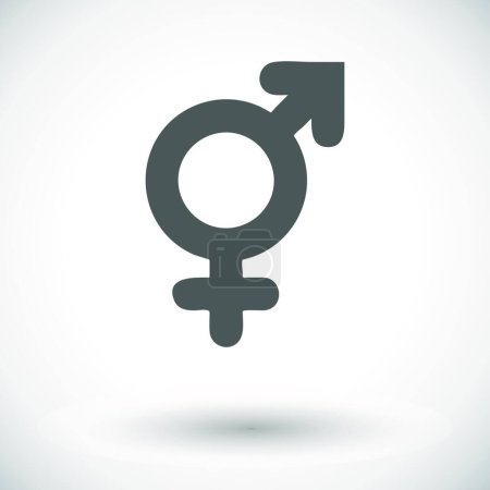 Téléchargez les illustrations : Signe bisexuels, illustration vectorielle design simple - en licence libre de droit