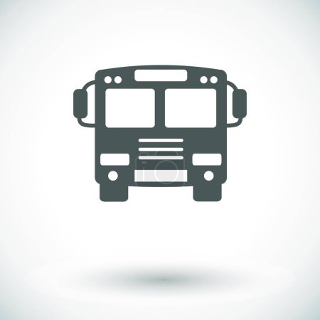 Téléchargez les illustrations : Icône de bus, illustration vectorielle design simple - en licence libre de droit