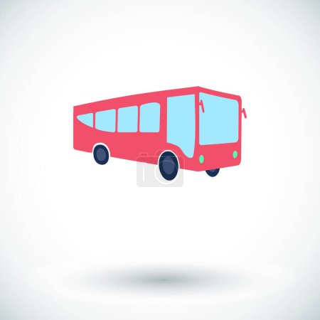 Téléchargez les illustrations : "Icône de bus ", illustration vectorielle - en licence libre de droit