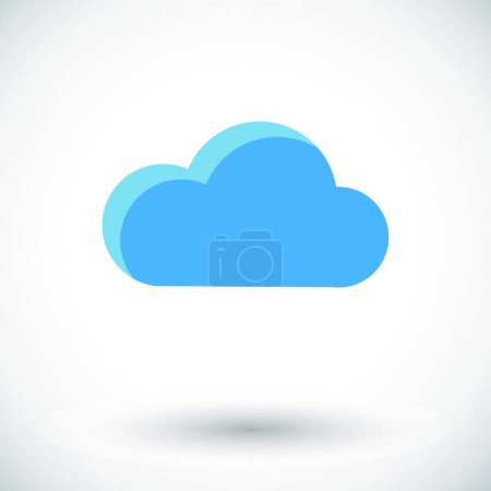 Illustration for Cloud computing, vector illustration simple design - Royalty Free Image