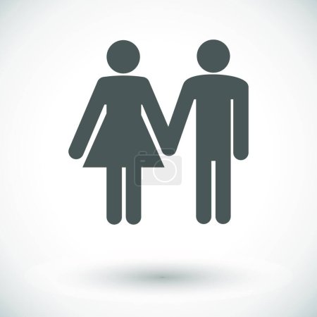 Ilustración de Signo de pareja, ilustración vectorial diseño simple - Imagen libre de derechos