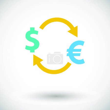 Illustration for Currency exchange, vector illustration simple design - Royalty Free Image