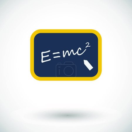 Illustration for Einstein formula icon, vector illustration simple design - Royalty Free Image