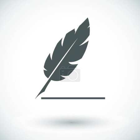 Illustration for Feather, vector illustration simple design - Royalty Free Image
