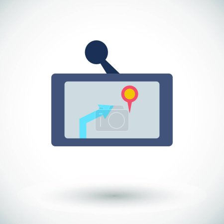 Illustration for GPS navigator icon, vector illustration simple design - Royalty Free Image