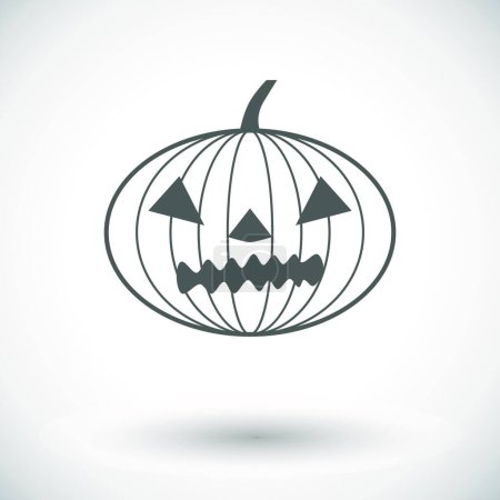 Téléchargez les illustrations : Citrouilles pour Halloween, illustration vectorielle design simple - en licence libre de droit