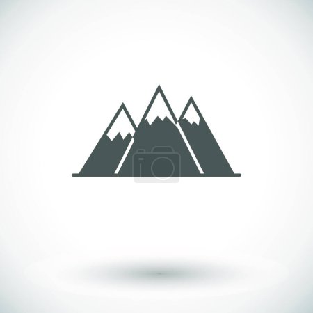 Téléchargez les illustrations : "Icône montagne ", illustration vectorielle - en licence libre de droit