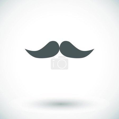 Ilustración de Mustache, ilustración vectorial diseño simple - Imagen libre de derechos