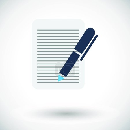 Document and pen icon vector illustration