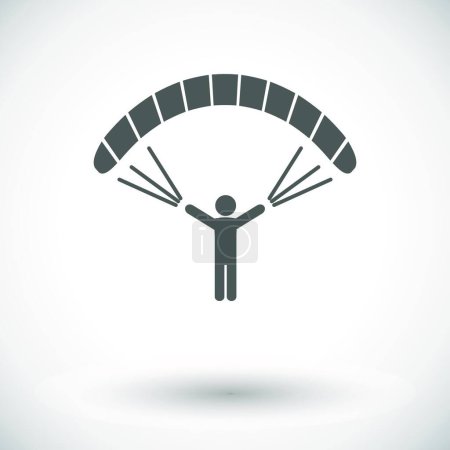 Illustration for Parachute web icon vector illustration - Royalty Free Image