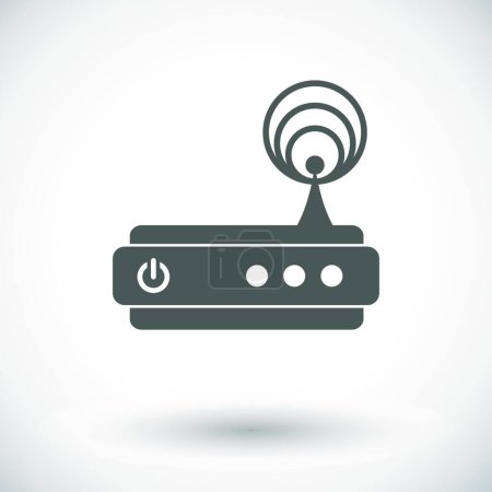 Illustration for Illustration of Router single icon. - Royalty Free Image