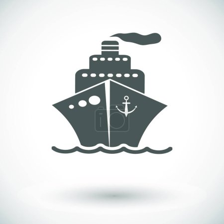 Illustration for Illustration of Ship icon. - Royalty Free Image