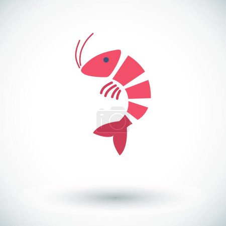 Illustration for Illustration of icon Shrimp - Royalty Free Image