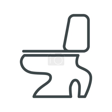 Ilustración de Illustration of Toilet Line Icon - Imagen libre de derechos