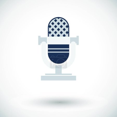 Illustration for Illustration of Icon vintage microphone. - Royalty Free Image