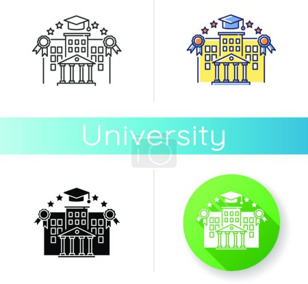 Ilustración de Ilustración del icono de la universidad - Imagen libre de derechos