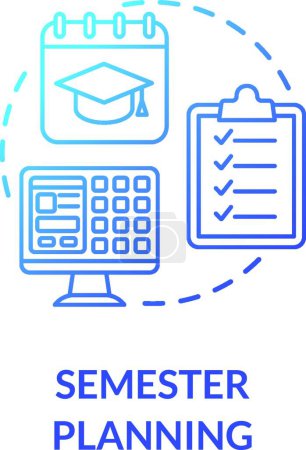 Illustration for Semester planning concept icon - Royalty Free Image