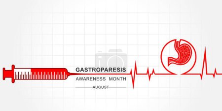 Illustration for Gastroparesis Awareness Month observed in August - Royalty Free Image