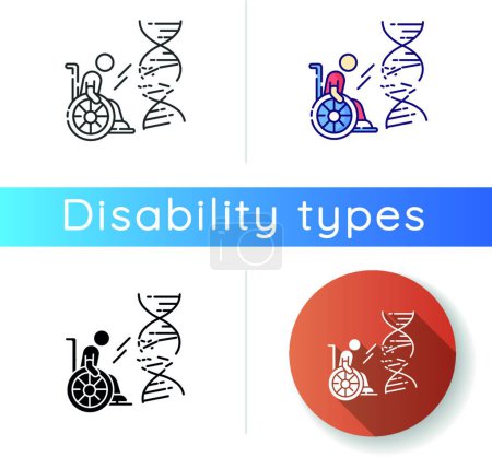 Illustration for Genetic conditions icon, vector illustration simple design - Royalty Free Image