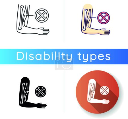 Illustration for Muscular dystrophy icon, vector illustration simple design - Royalty Free Image