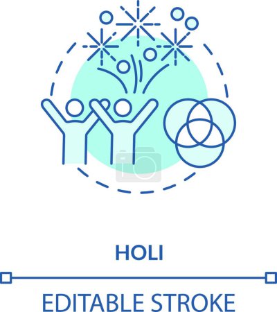 Illustration for "Holi concept icon vector illustration" - Royalty Free Image