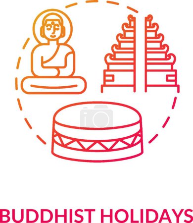 Illustration for "Buddhist holidays concept icon" - Royalty Free Image