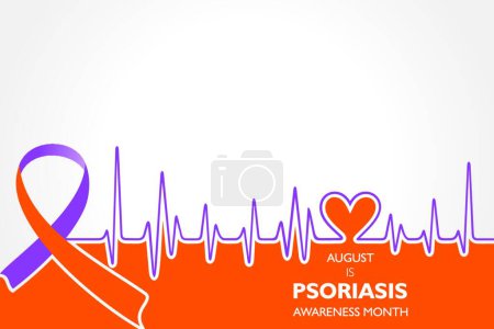 Illustration for "Psoriasis Awareness Month observed in AUGUST" - Royalty Free Image