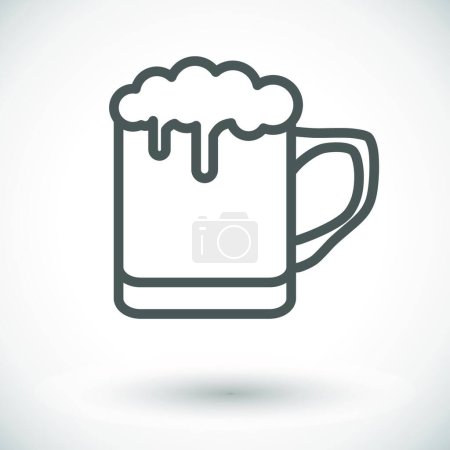 Illustration for Beer, web simple illustration - Royalty Free Image