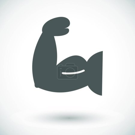 Téléchargez les illustrations : Illustration vectorielle icône bodybuilding - en licence libre de droit