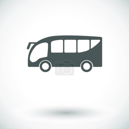 Téléchargez les illustrations : "Icône de bus ", illustration vectorielle - en licence libre de droit