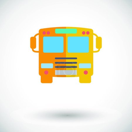 Téléchargez les illustrations : "Icône bus. ", illustration vectorielle - en licence libre de droit