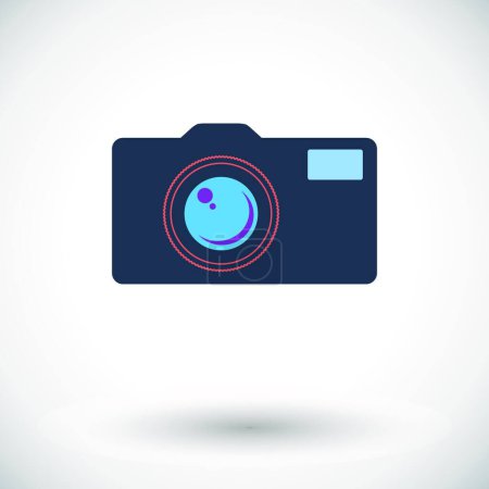 Téléchargez les illustrations : "Icône caméra vintage. ", illustration vectorielle - en licence libre de droit