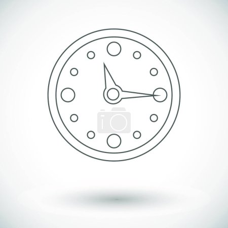 Téléchargez les illustrations : "Icône horloge. ", illustration vectorielle - en licence libre de droit