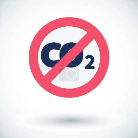 Illustration for No CO2 icon icon vector illustration - Royalty Free Image