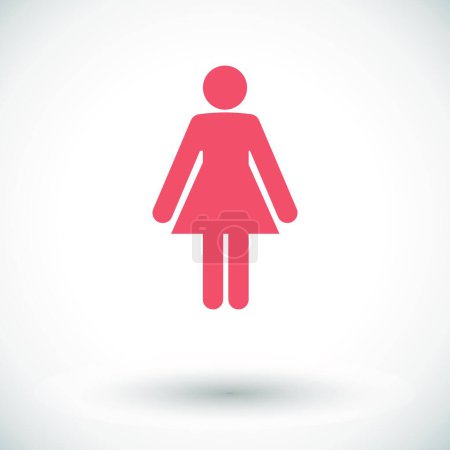 Téléchargez les photos : Signe de genre féminin, illustration vectorielle design simple - en image libre de droit