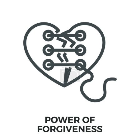 Illustration for Power of forgiveness, vector illustration simple design - Royalty Free Image