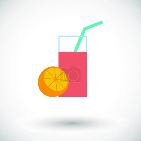 Téléchargez les illustrations : "icône de jus de fruits. ", illustration vectorielle - en licence libre de droit