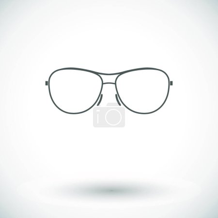 Téléchargez les illustrations : "Icône de lunettes "vecteur iilustration - en licence libre de droit