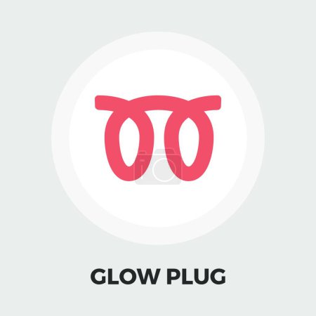 Illustration for "Glow plug flat icon" - Royalty Free Image