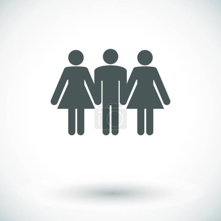 Illustration for Group sex sign. , vector illustration simple design - Royalty Free Image