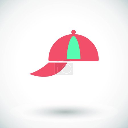 Illustration for Peaked cap icon vector illustration - Royalty Free Image
