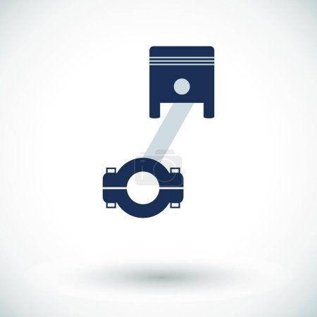 Illustration for Piston single icon vector illustration - Royalty Free Image