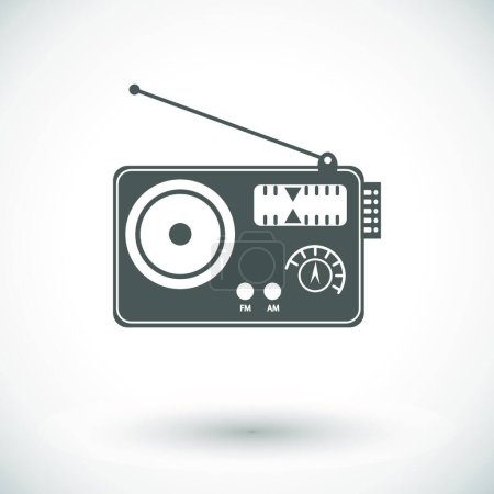 Illustration for "Radio single icon.", vector illustration - Royalty Free Image