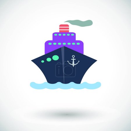 Illustration for "Ship icon.", vector illustration - Royalty Free Image