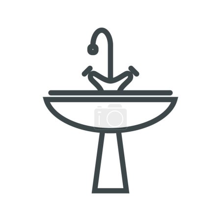 Illustration for Sink icon, web simple illustration - Royalty Free Image