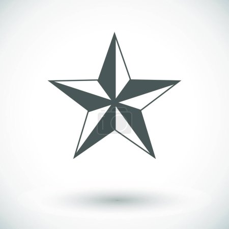 Téléchargez les illustrations : Icône symbole étoile, illustration vectorielle - en licence libre de droit